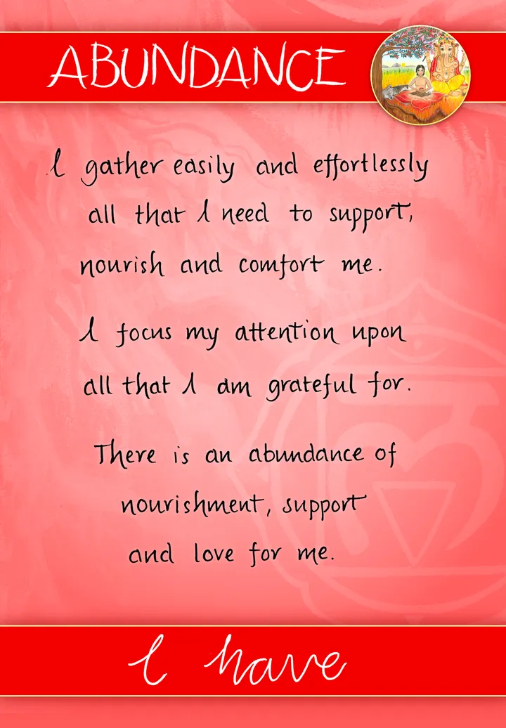 Abundance card back