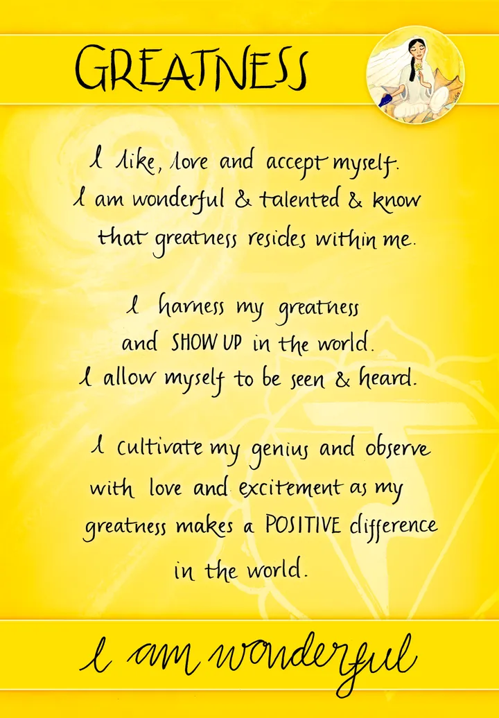 Greatness card back