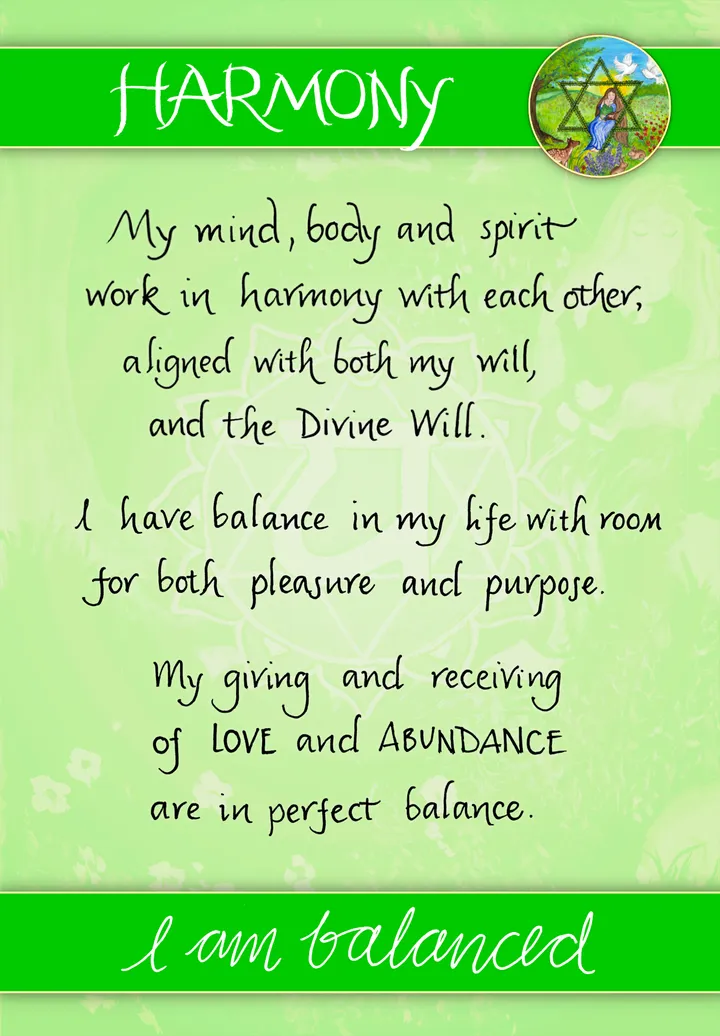 Harmony card back