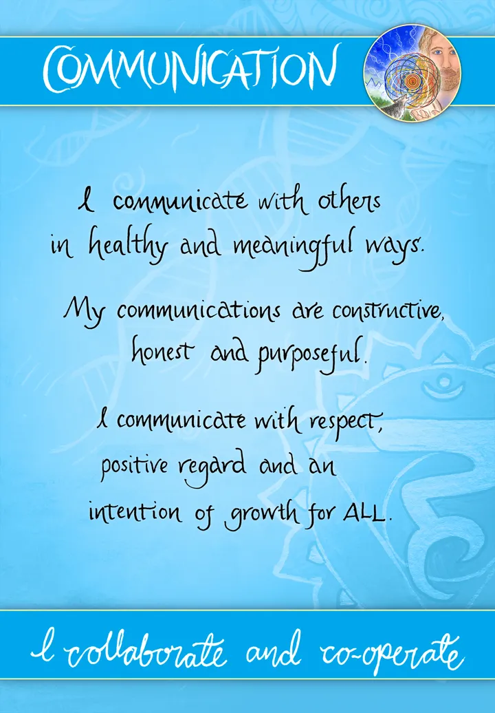 Communication card back