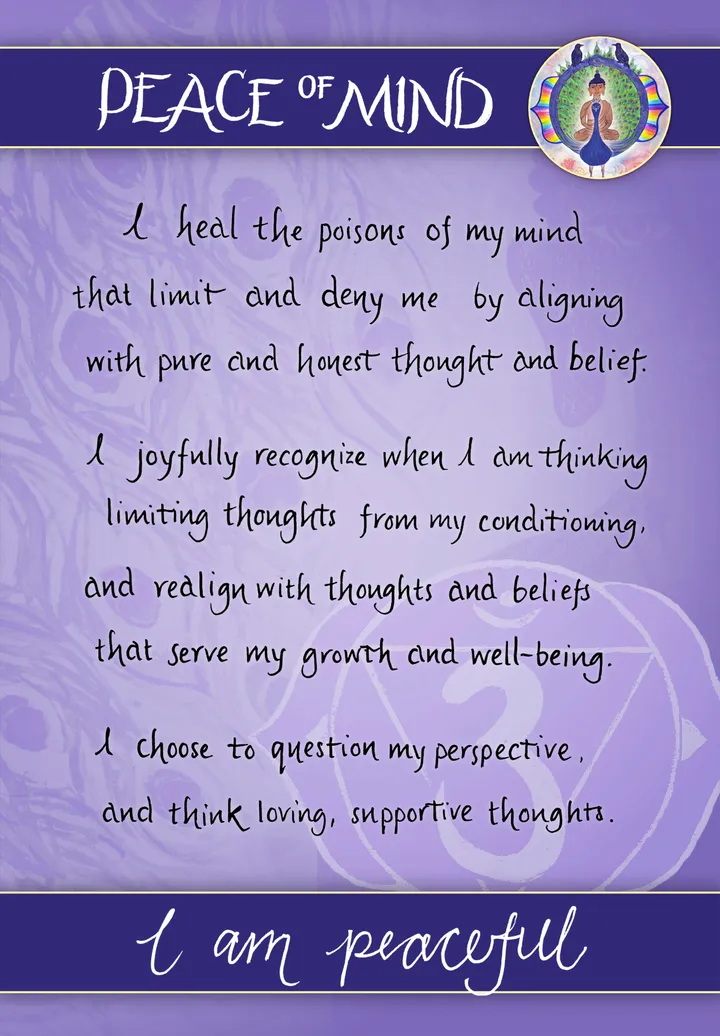 Peace of Mind card back