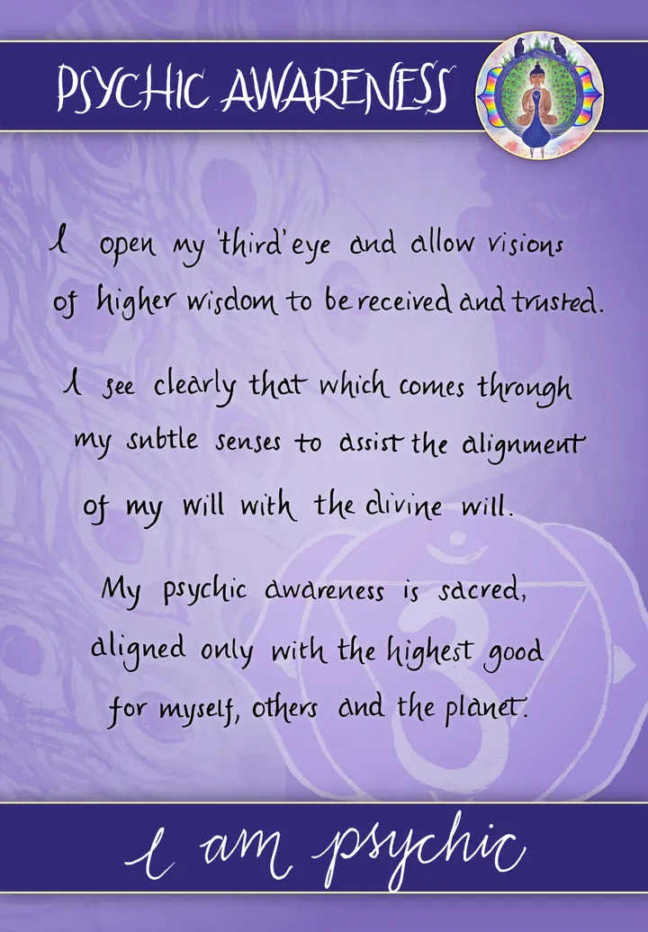 Psychic Awareness card back